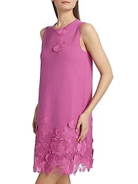 Lace Appliqué Trapeze Minidress