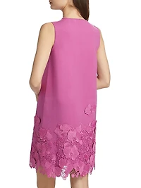 Lace Appliqué Trapeze Minidress