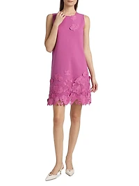 Lace Appliqué Trapeze Minidress