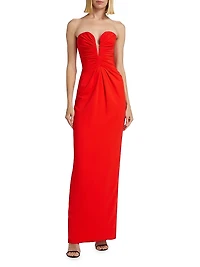 Ruched Strapless Gown