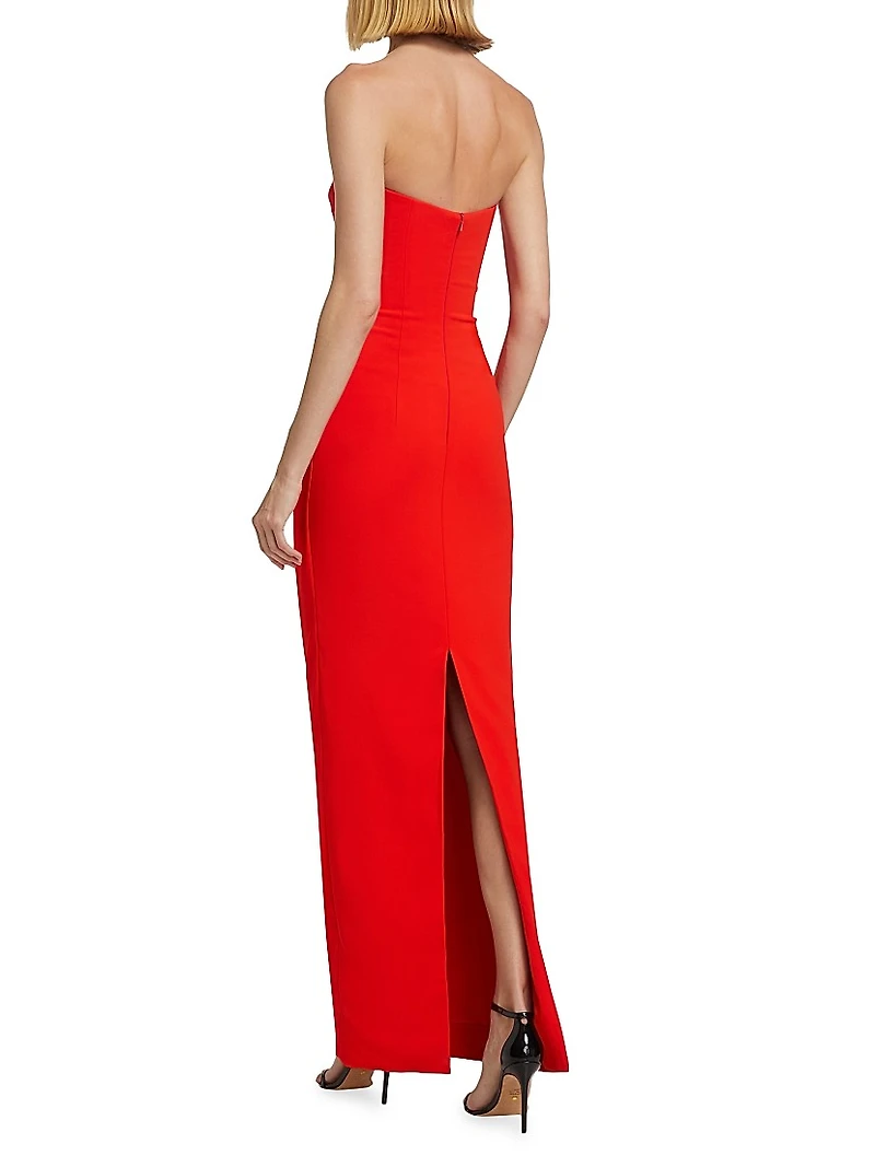 Ruched Strapless Gown