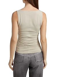Luca Ruched Sleeveless Tank Top