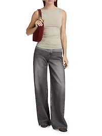 Luca Ruched Sleeveless Tank Top