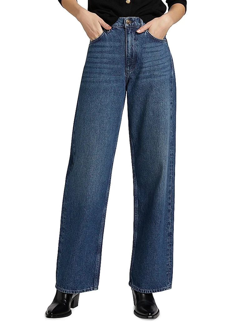 Shea High-Rise Relaxed Straight-Leg Jeans