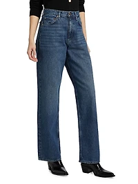 Shea High-Rise Relaxed Straight-Leg Jeans