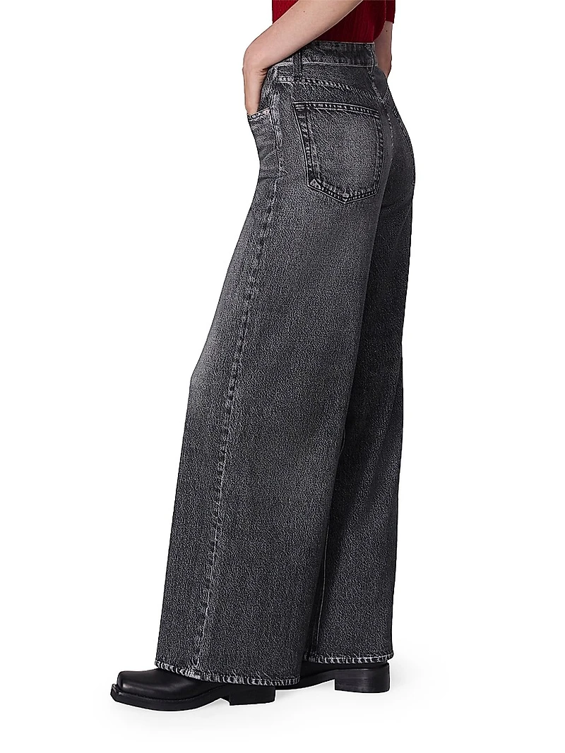 Miramar Printed High-Rise Wide-Leg Jeans