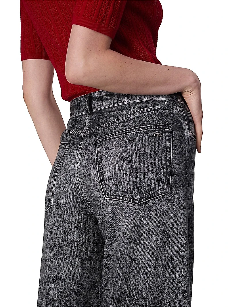 Miramar Printed High-Rise Wide-Leg Jeans