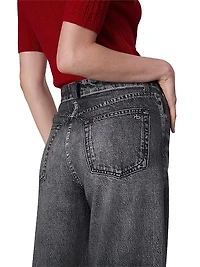 Miramar Printed High-Rise Wide-Leg Jeans