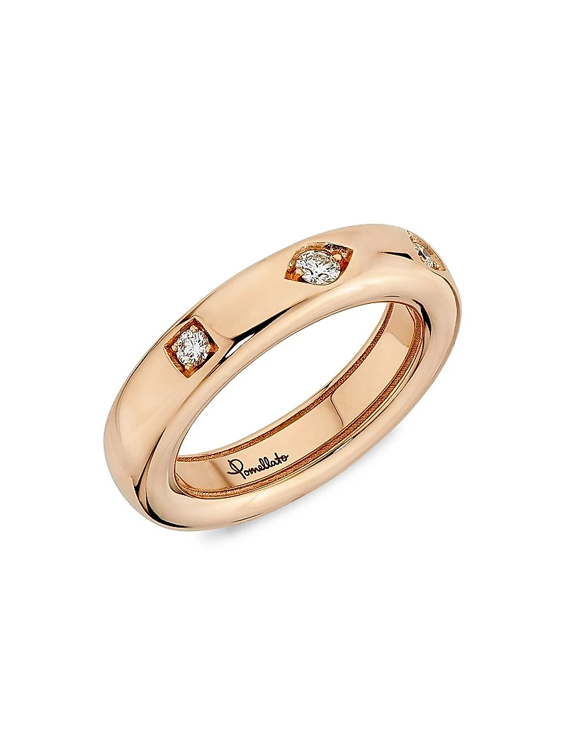 Iconica 18K Rose Gold & 0.10 TCW Diamond Ring