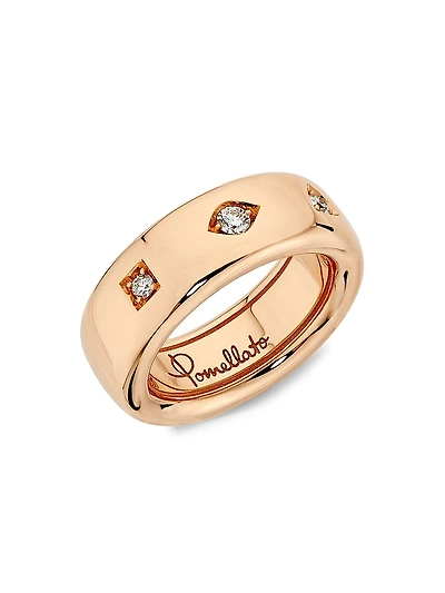 Iconica 18K Rose Gold & 0.10 TCW Diamond Wide Ring