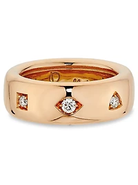 Iconica 18K Rose Gold & 0.10 TCW Diamond Wide Ring