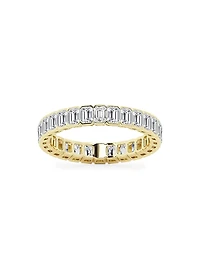 14K Yellow Gold & Emerald-Cut Lab-Grown Diamond Eternity Band/2.00-5.00 TCW