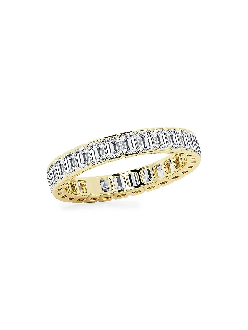 14K Yellow Gold & Emerald-Cut Lab-Grown Diamond Eternity Band/2.00-5.00 TCW