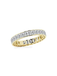 14K Yellow Gold & Emerald-Cut Lab-Grown Diamond Eternity Band/2.00-5.00 TCW