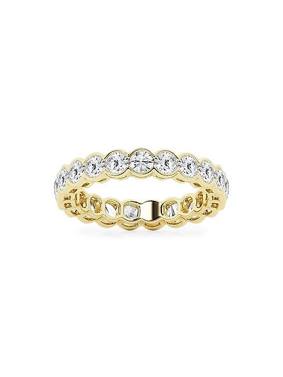 14K Gold & Round Lab-Grown Diamond Eternity Band/2.00-5.00 TCW
