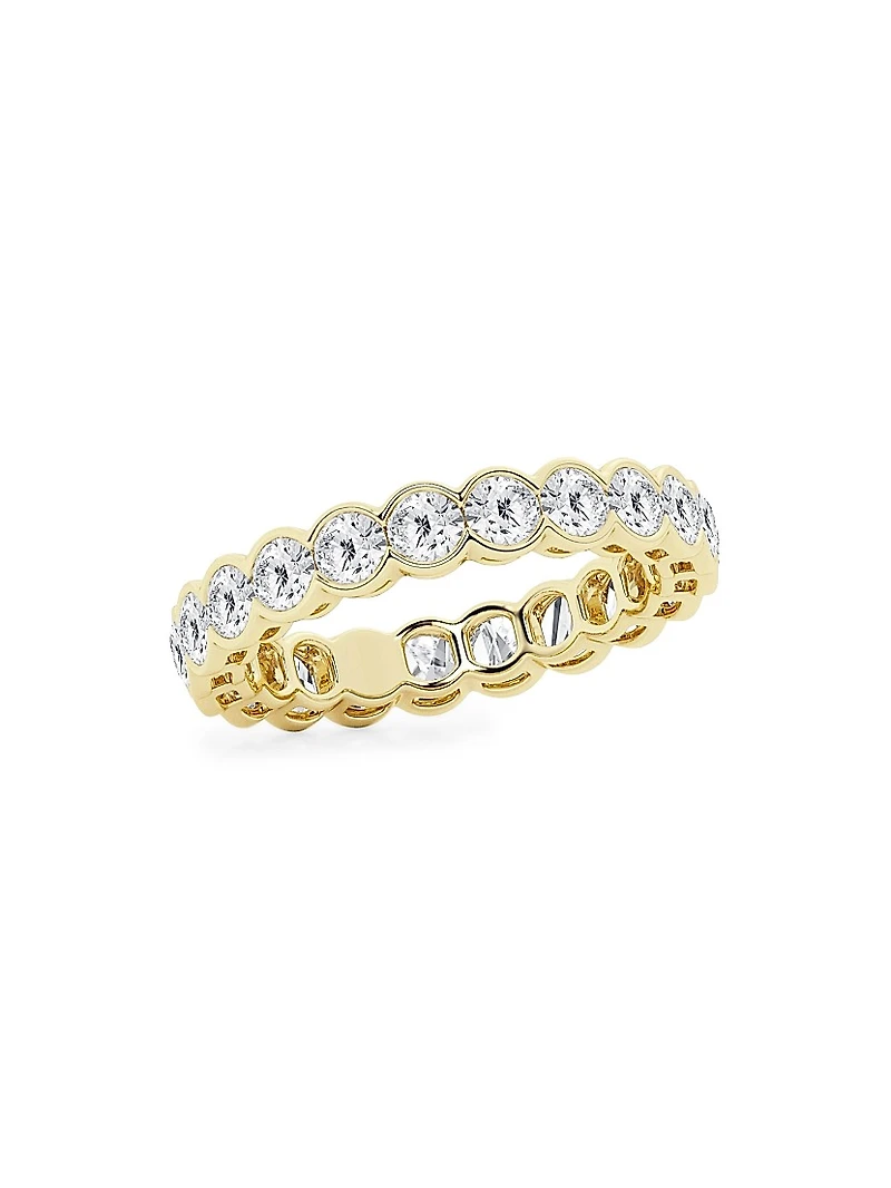 14K Yellow Gold & Round Lab-Grown Diamond Eternity Band/2.00-5.00 TCW