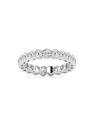 14K White Gold & Round Lab-Grown Diamond Eternity Band/2.00-5.00 TCW