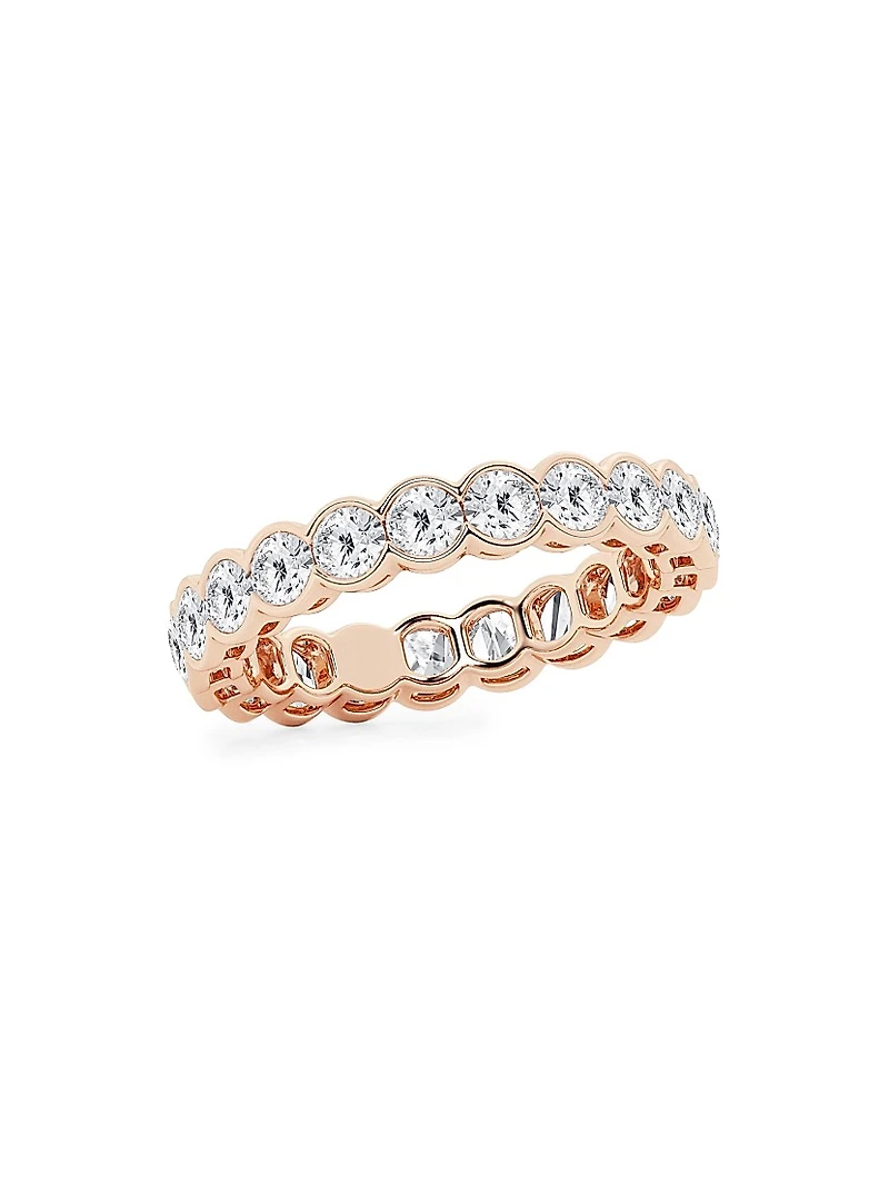 14K Rose Gold & Round Lab-Grown Diamond Eternity Band/2.00-5.00 TCW
