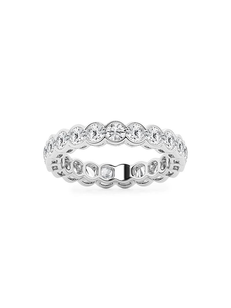 Platinum & Round Lab-Grown Diamond Eternity Band/2.00-5.00 TCW