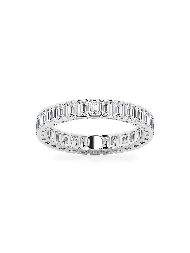14K White Gold & Emerald-Cut Lab-Grown Diamond Eternity Band/2.00-5.00 TCW