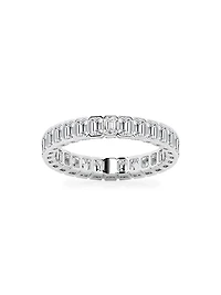 14K White Gold & Emerald-Cut Lab-Grown Diamond Eternity Band/2.00-5.00 TCW