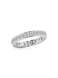 14K White Gold & Emerald-Cut Lab-Grown Diamond Eternity Band/2.00-5.00 TCW