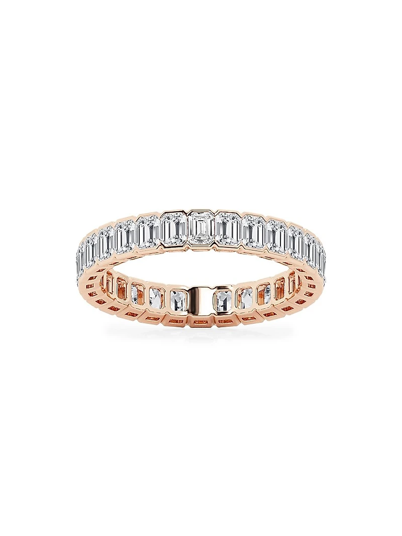 14K Rose Gold & Emerald-Cut Lab-Grown Diamond Eternity Band/2.00-5.00 TCW