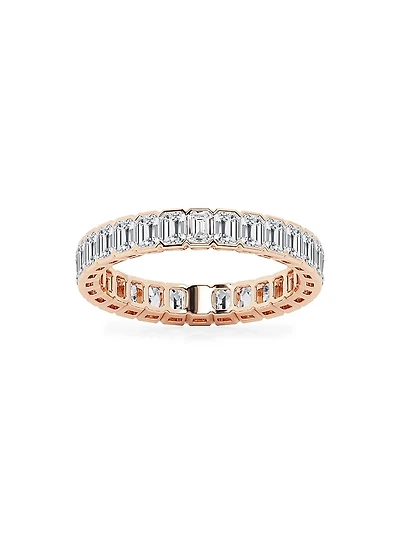 14K Rose Gold & Emerald-Cut Lab-Grown Diamond Eternity Band/2.00-5.00 TCW