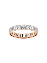 14K Rose Gold & Emerald-Cut Lab-Grown Diamond Eternity Band/2.00-5.00 TCW