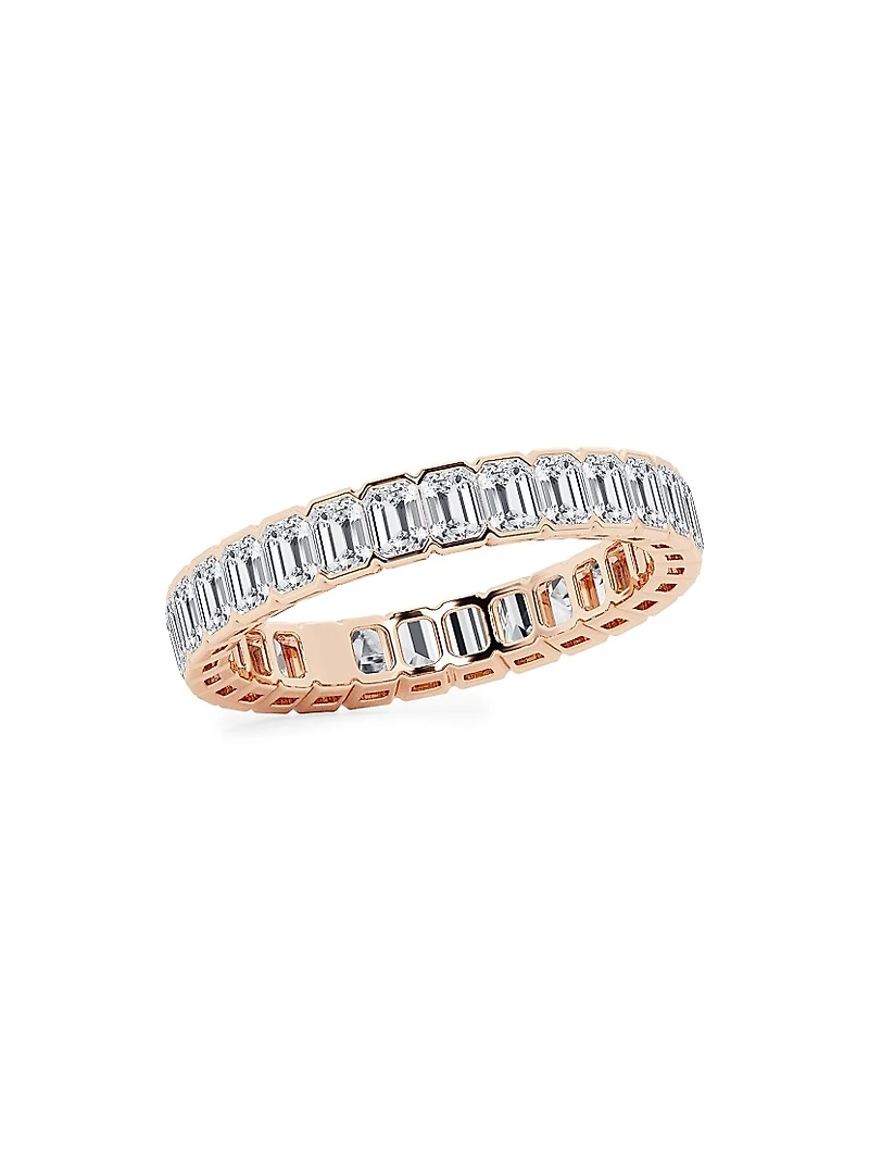 14K Rose Gold & Emerald-Cut Lab-Grown Diamond Eternity Band/2.00-5.00 TCW