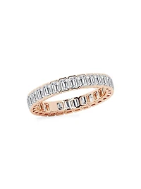 14K Rose Gold & Emerald-Cut Lab-Grown Diamond Eternity Band/2.00-5.00 TCW