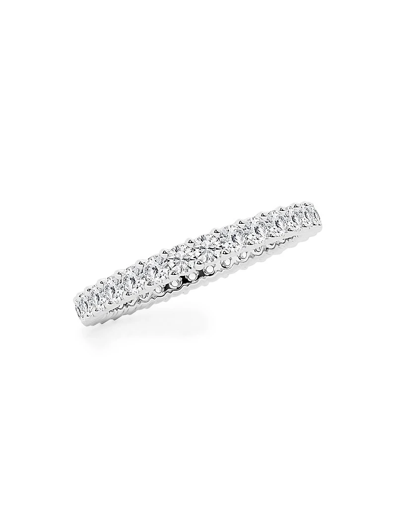14K Gold & Round Lab-Grown Diamond Shared-Prong Eternity Band/1.00-5.00 TCW