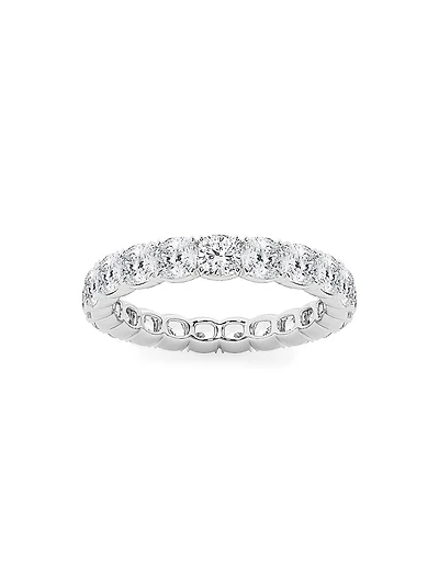 14K Gold & Cushion-Cut Lab-Grown Diamond Eternity Band/3.00-5.00 TCW