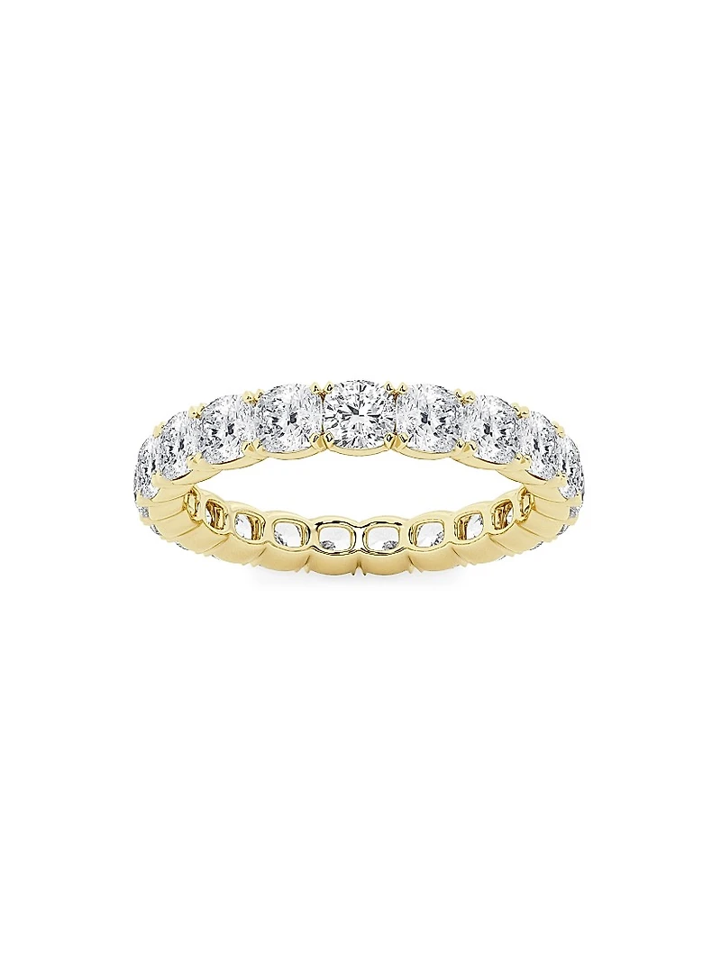 14K Gold & Cushion-Cut Lab-Grown Diamond Eternity Band/3.00-5.00 TCW