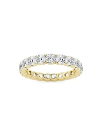 14K Gold & Cushion-Cut Lab-Grown Diamond Eternity Band/3.00-5.00 TCW