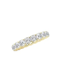 14K Gold & Cushion-Cut Lab-Grown Diamond Eternity Band/3.00-5.00 TCW