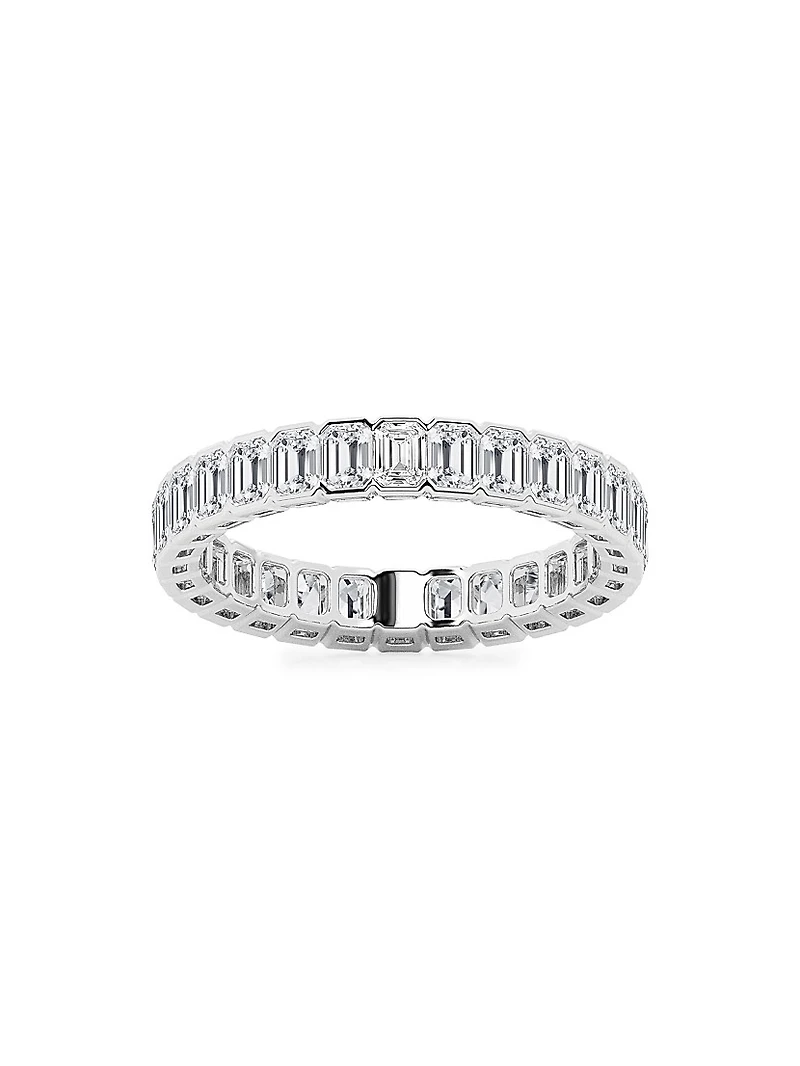 Platinum & Emerald-Cut Lab-Grown Diamond Eternity Band/2.00-5.00 TCW