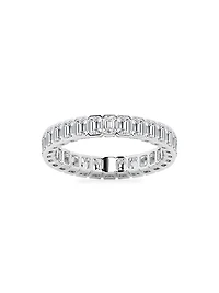 Platinum & Emerald-Cut Lab-Grown Diamond Eternity Band/2.00-5.00 TCW