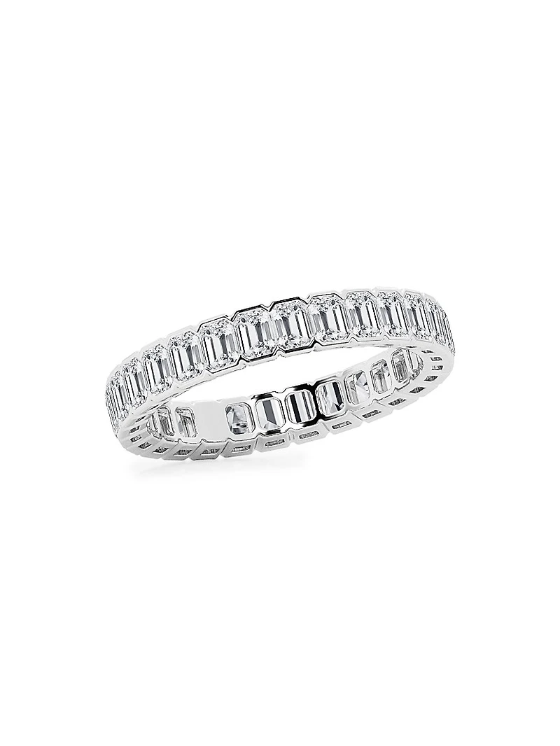 Platinum & Emerald-Cut Lab-Grown Diamond Eternity Band/2.00-5.00 TCW