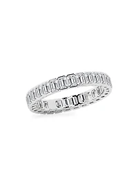 Platinum & Emerald-Cut Lab-Grown Diamond Eternity Band/2.00-5.00 TCW