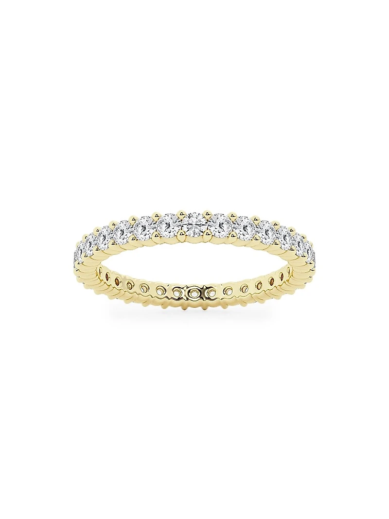 14K Gold & Round Lab-Grown Diamond Shared-Prong Eternity Band/1.00-5.00 TCW