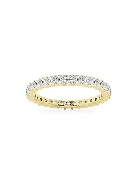 14K Gold & Round Lab-Grown Diamond Shared-Prong Eternity Band/1.00-5.00 TCW
