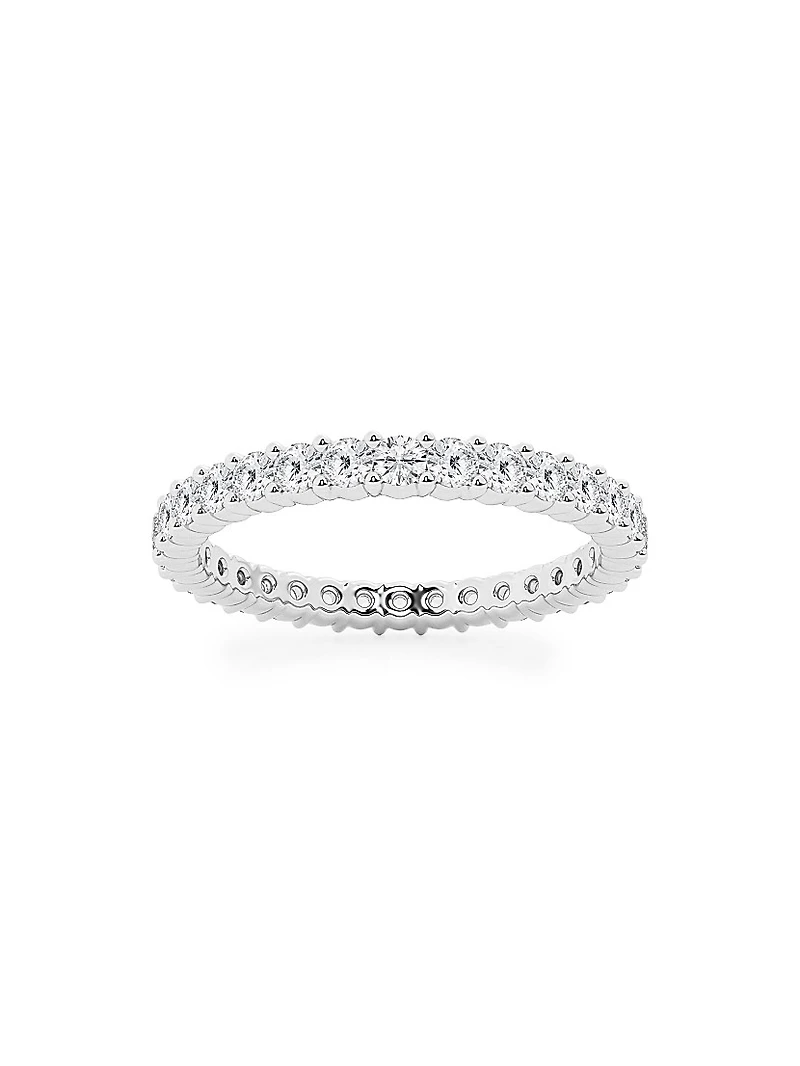 Platinum & Round Lab-Grown Diamond Shared-Prong Eternity Band/1.00-5.00 TCW