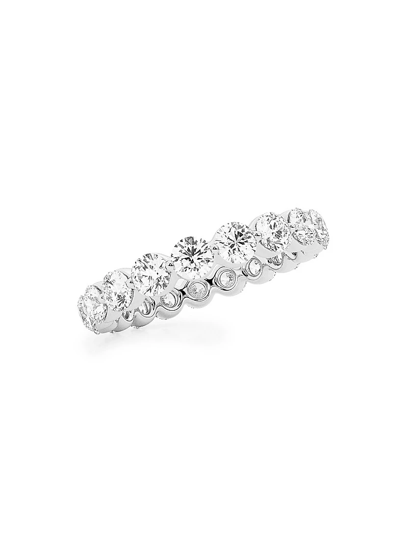 14K White Gold & Floating Round Lab-Grown Diamond Eternity Band/2.00-4.00 TCW