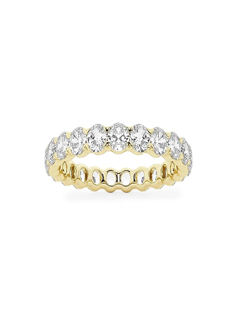 14K Yellow Gold & Oval Lab-Grown Diamond Eternity Band/2.00-5.00 TCW