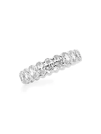Platinum & Oval Lab-Grown Diamond Eternity Band/2.00-5.00 TCW