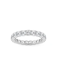 Platinum & Cushion-Cut Lab-Grown Diamond Eternity Band/3.00-5.00 TCW