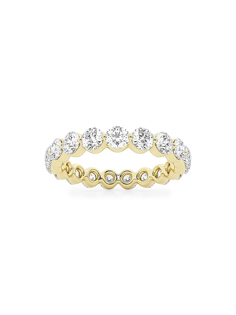 14K Yellow Gold & Floating Round Lab-Grown Diamond Eternity Band/2.00-4.00 TCW