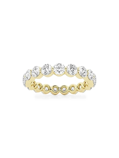 14K Yellow Gold & Floating Round Lab-Grown Diamond Eternity Band/2.00-4.00 TCW