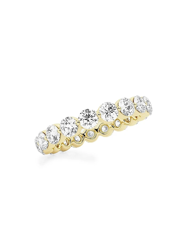 14K Yellow Gold & Floating Round Lab-Grown Diamond Eternity Band/2.00-4.00 TCW